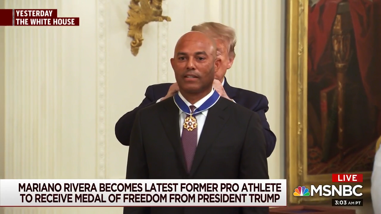 Mariano Rivera receives the Presidential Medal of Freedom